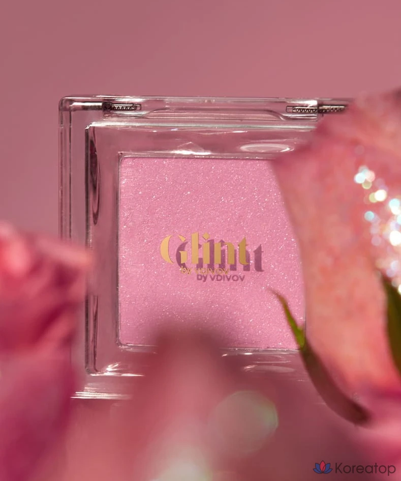 Бронзер-хайлайтер Glint by VDIVOV Baked Blush, оттенок 10 Rose Quartz, 2.4 г, 1 шт., фото 3
