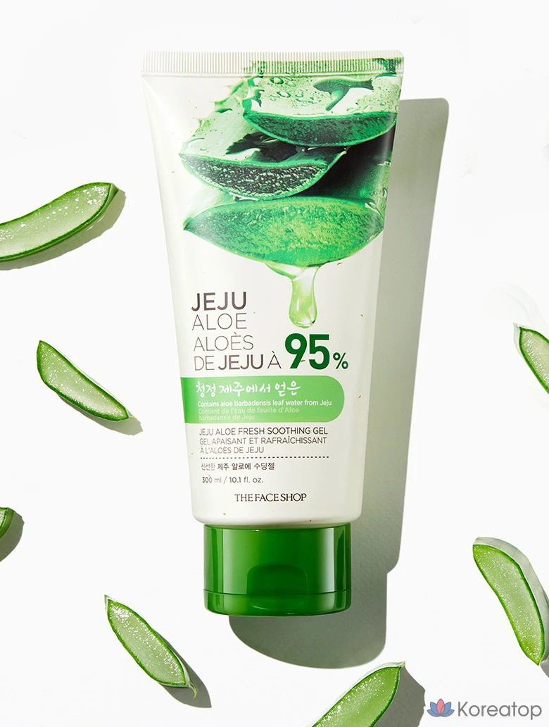 Гель для лица The Face Shop Fresh Jeju Aloe Soothing Gel, 300 мл, 1 шт.