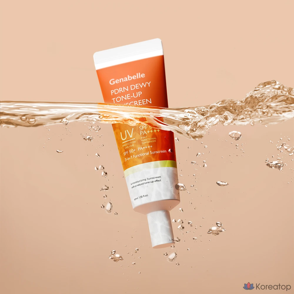 Солнцезащитный крем Genabelle PDRN Dewy Tone Up Sunscreen SPF50+ PA++++, 40 мл, 1 шт.