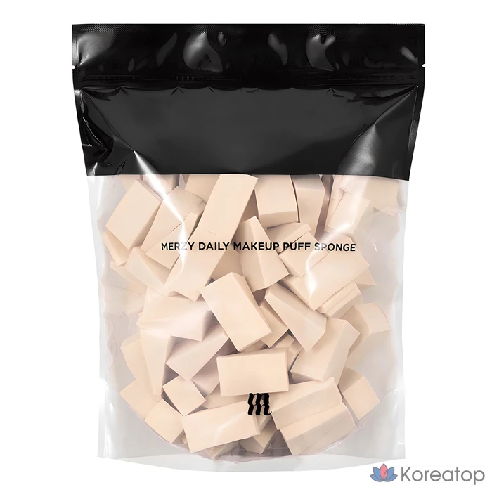 Спонжи для макияжа MERZY Daily Makeup Triangle Puff Sponge, 100 шт.