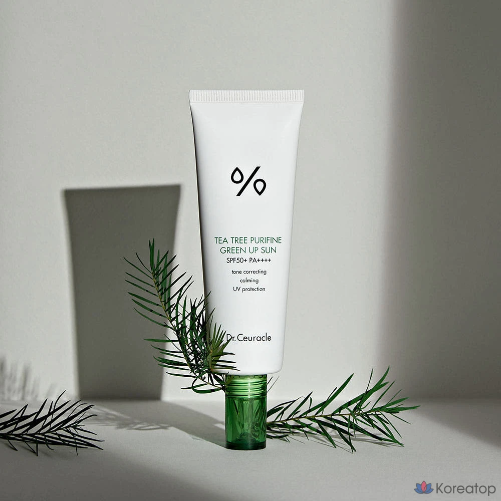 Солнцезащитный крем Dr. Ceuracle Tea Tree Purifine Green Up Sun SPF50+, 50 мл, 1 шт.
