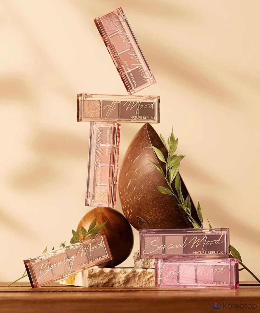 Палитра для макияжа Nature Republic Daily Basic 4 Palette, оттенок 04 Coral, 1 шт.