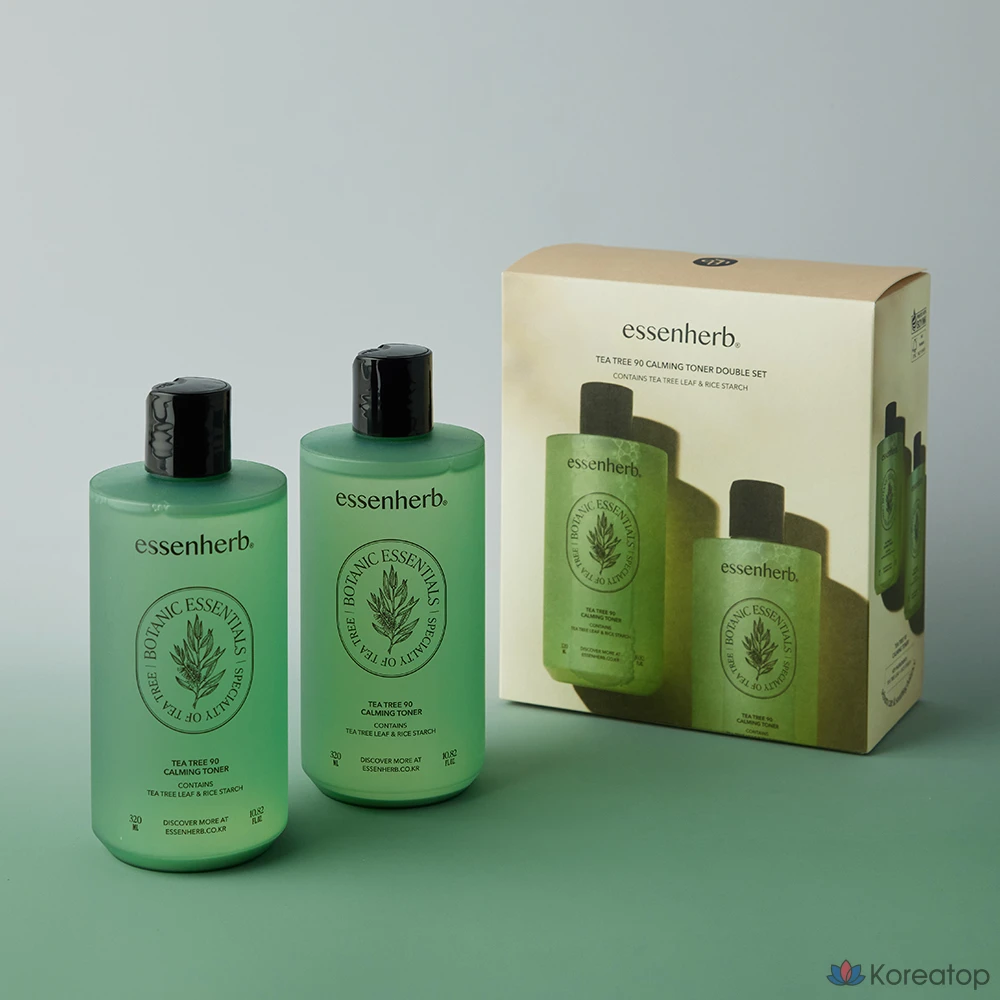 Набор для ухода EssenHerb Tea Tree 90 Calming Toner Double Set, 1 шт.