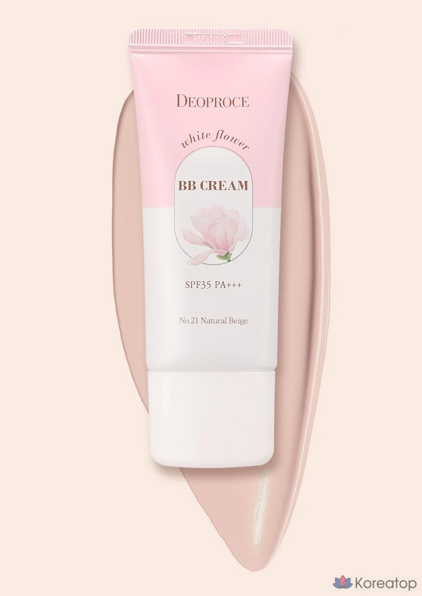 BB-крем Deoproce White Flower BB Cream SPF35 PA+++, оттенок 21 Natural Beige, 30 г, 1 шт.