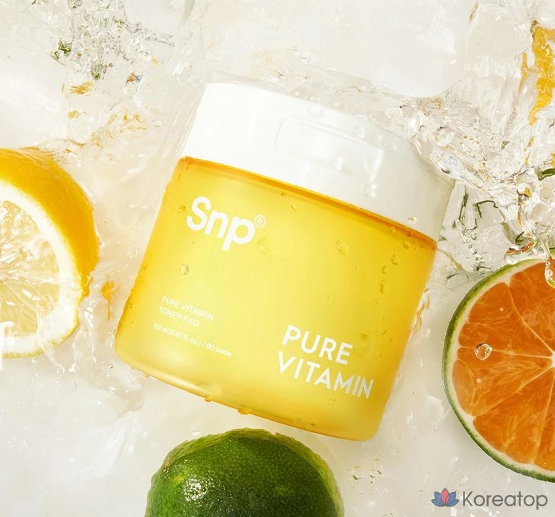 Тонер-пэды SNP Pure Vitamin Toner Pad, 150 мл, 60 шт.