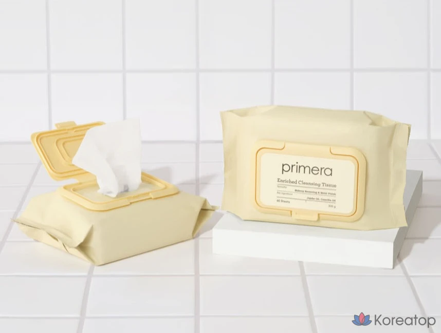Салфетки для снятия макияжа PRIMERA Enriched Cleansing Tissue, 60 шт.