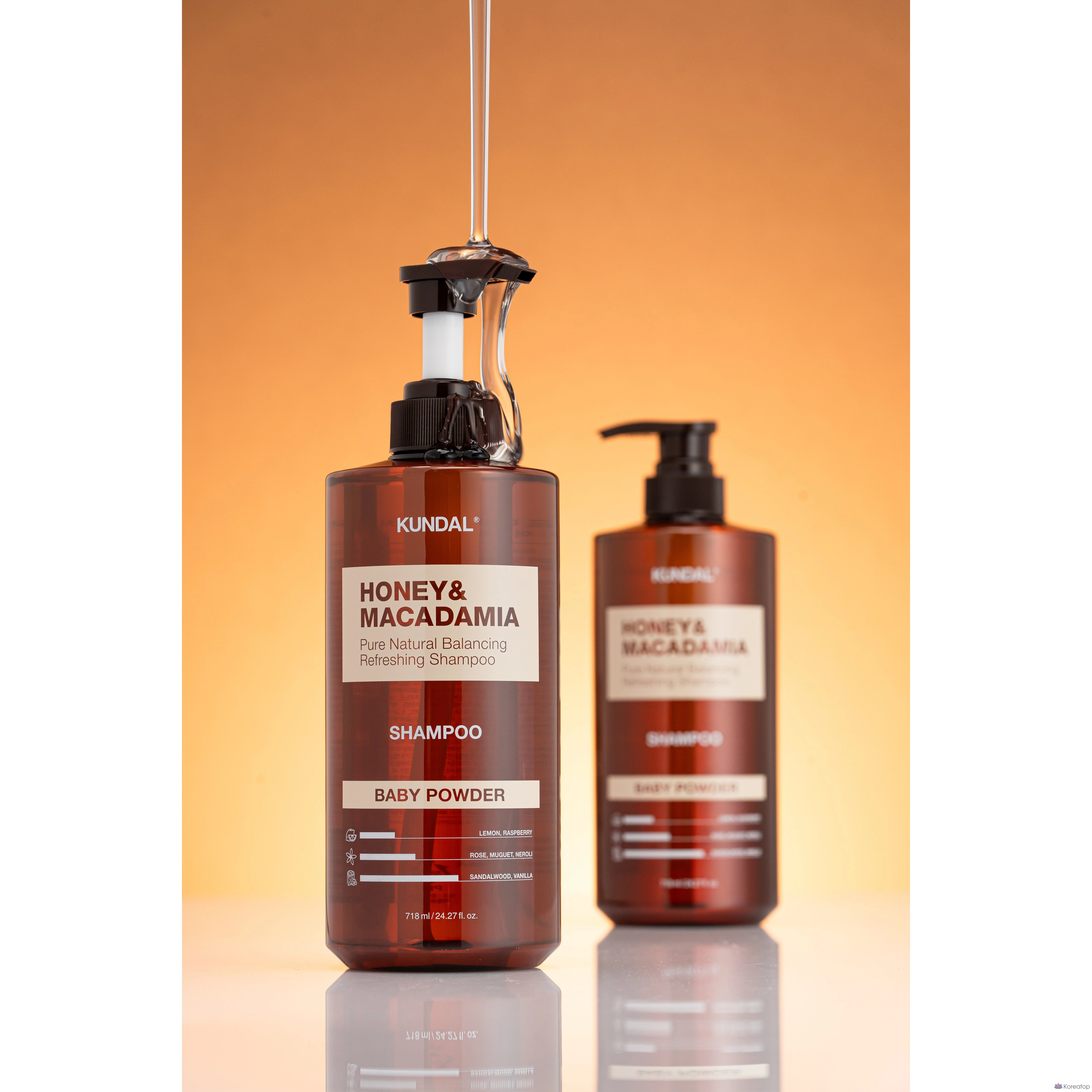 Шампунь Kundal Honey & Macadamia Nature Shampoo, аромат Blanc, 1.058 л, 1 шт., фото 3
