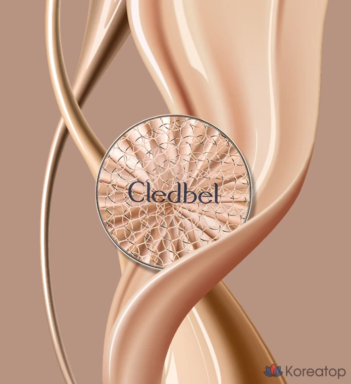Кушон Cledbel Glow Power Lift V Rose Gold Cushion Foundation, оттенок 21, 13 г + 13 г + 100 мл, 1 шт.