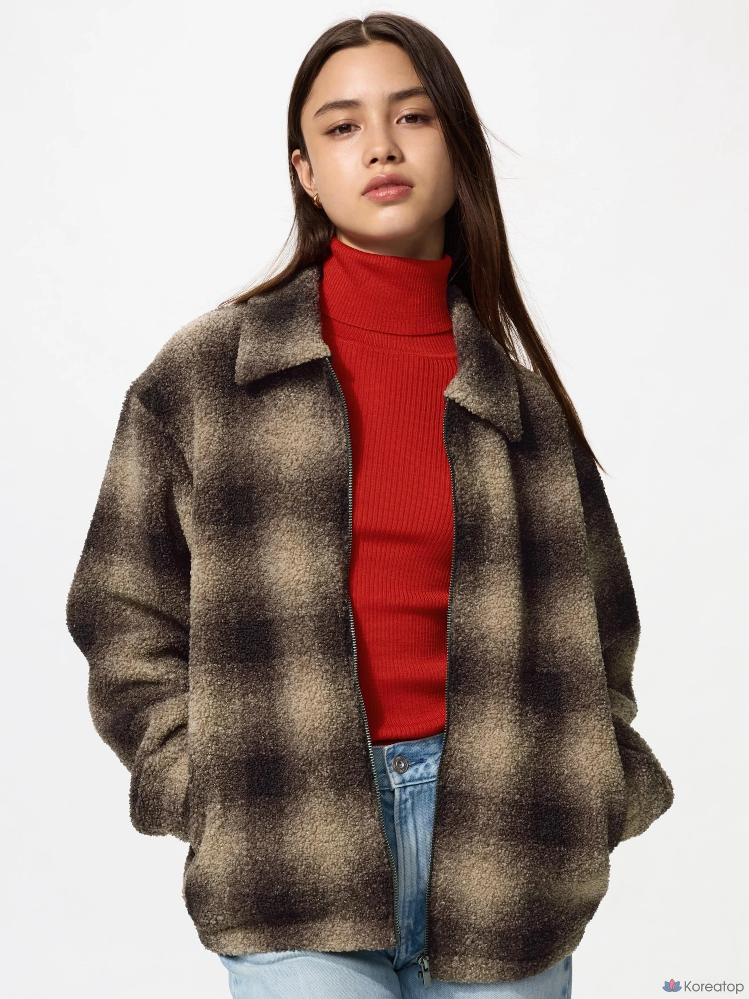 Куртка-блузон Uniqlo Boa Fleece Blouson Print