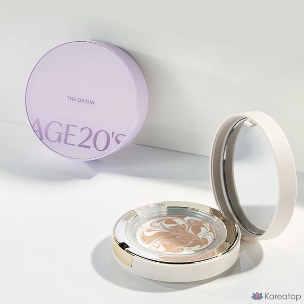 Кушон AGE 20S Diorigin Essence Pact, оттенок 13 Lavender Latte, 12.5 г + 12.5 г, 1 шт., фото 4