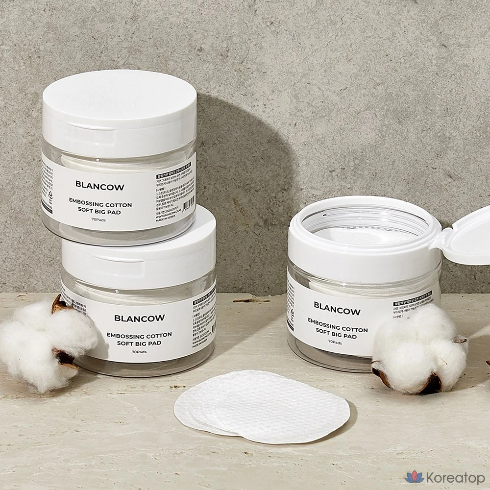Пэды для лица Blancow 100% Vegan Cotton Pad, 70 шт.