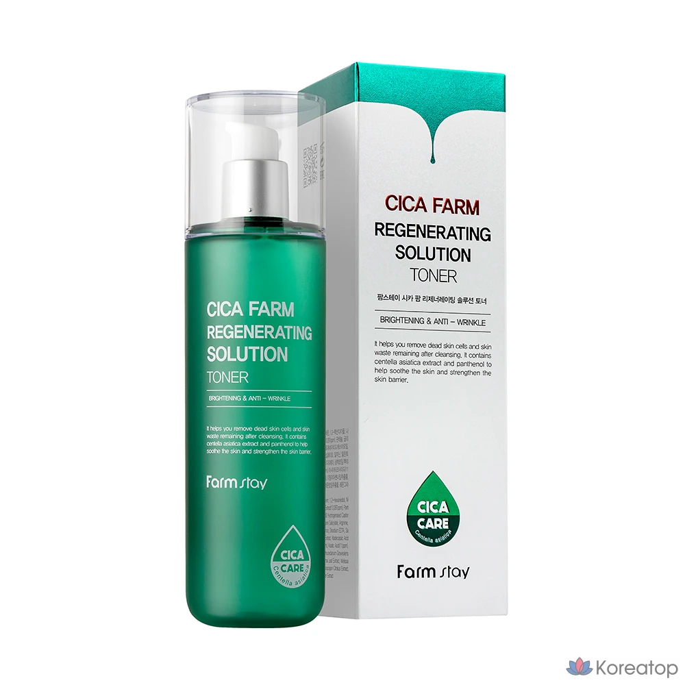 Тонер FarmStay Cica Farm Regenerating Solution Toner, 200 мл, 1 шт.