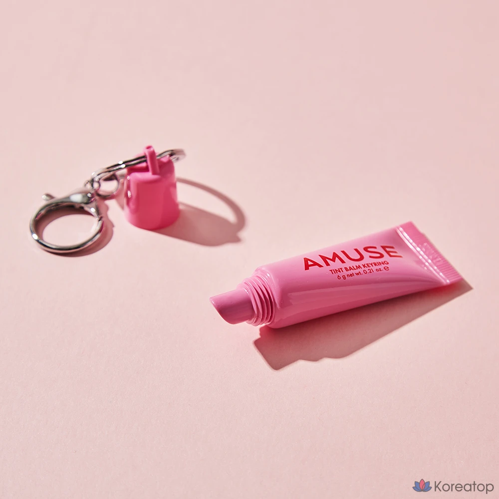 Бальзам для губ AMUSE Tint Keyring Lip Balm, оттенок 02 Happy Girl, 6 г, 1 шт., фото 4
