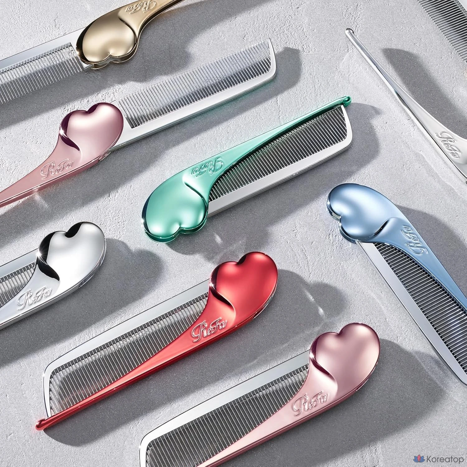 Гребень для волос ReFa Heart Comb Aira, оттенок Silver, 1 шт.