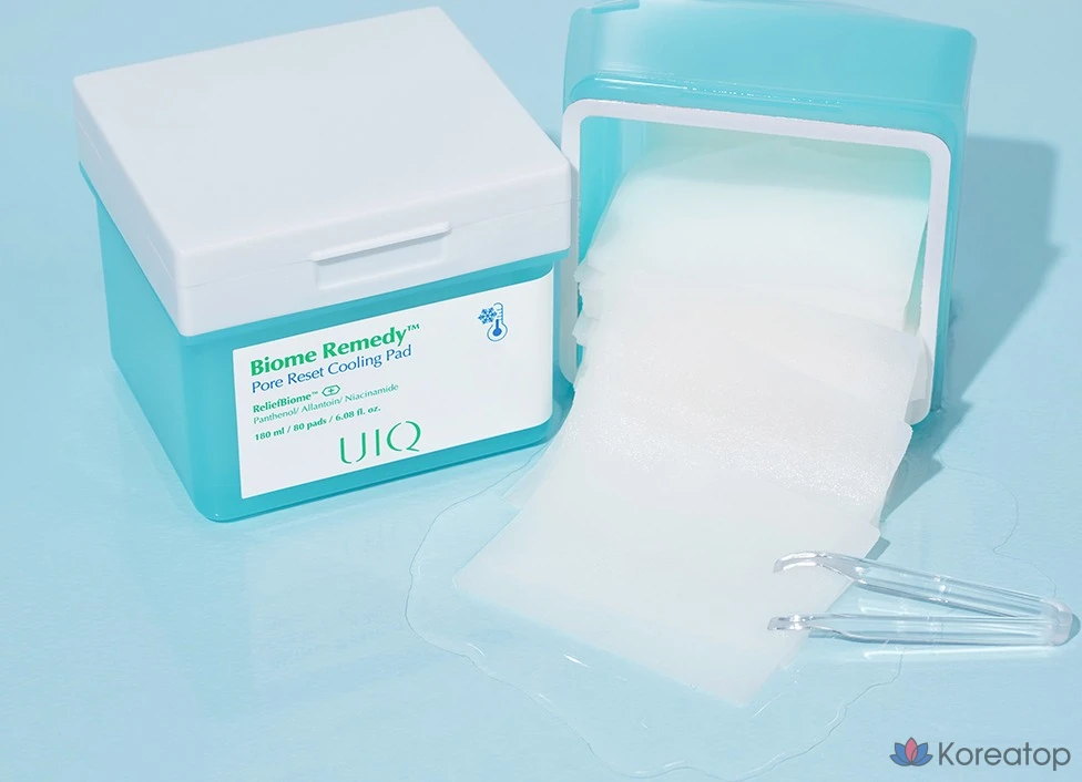 Пэды для лица UIQ Biome Remedy Pore Reset Cooling Pad, 180 мл, 80 шт.