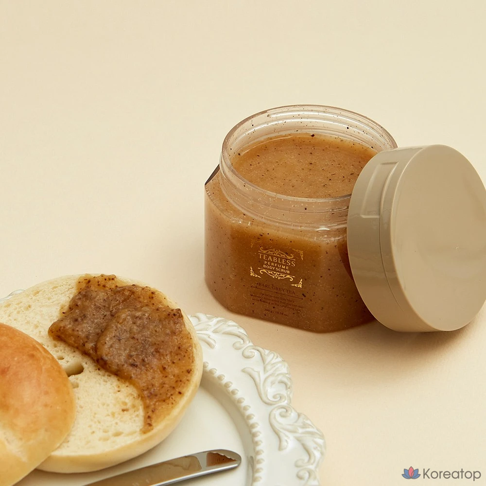 Скраб для тела TEABLESS Earl Grey Tea Jam Body Scrub, аромат Greenaria Aqua, 300 г, 1 шт.