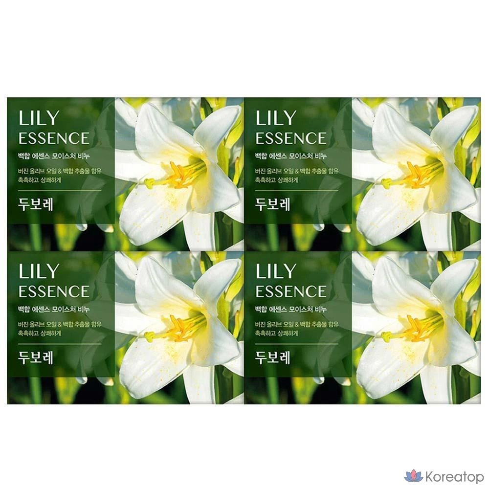 Твердое мыло Happy Bath Dubore Cleansing Soap (Lily + Rose + Freesia), 4 шт.