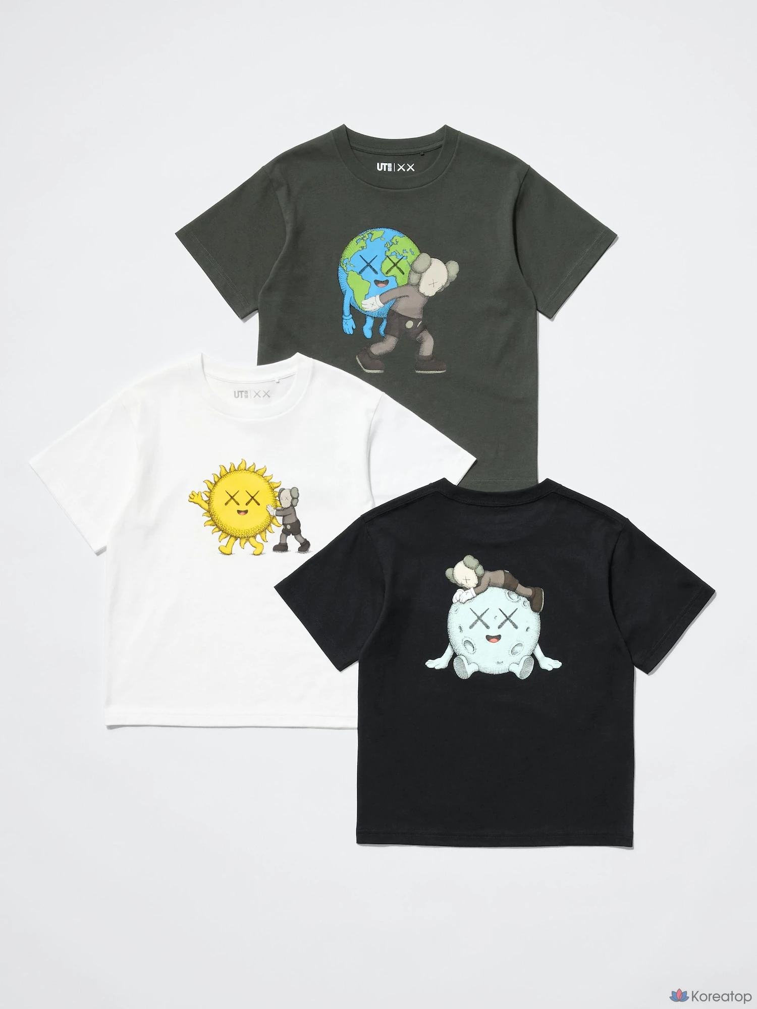 Футболка детская Uniqlo KAWS Universe UT Graphic T-Shirt, черный
