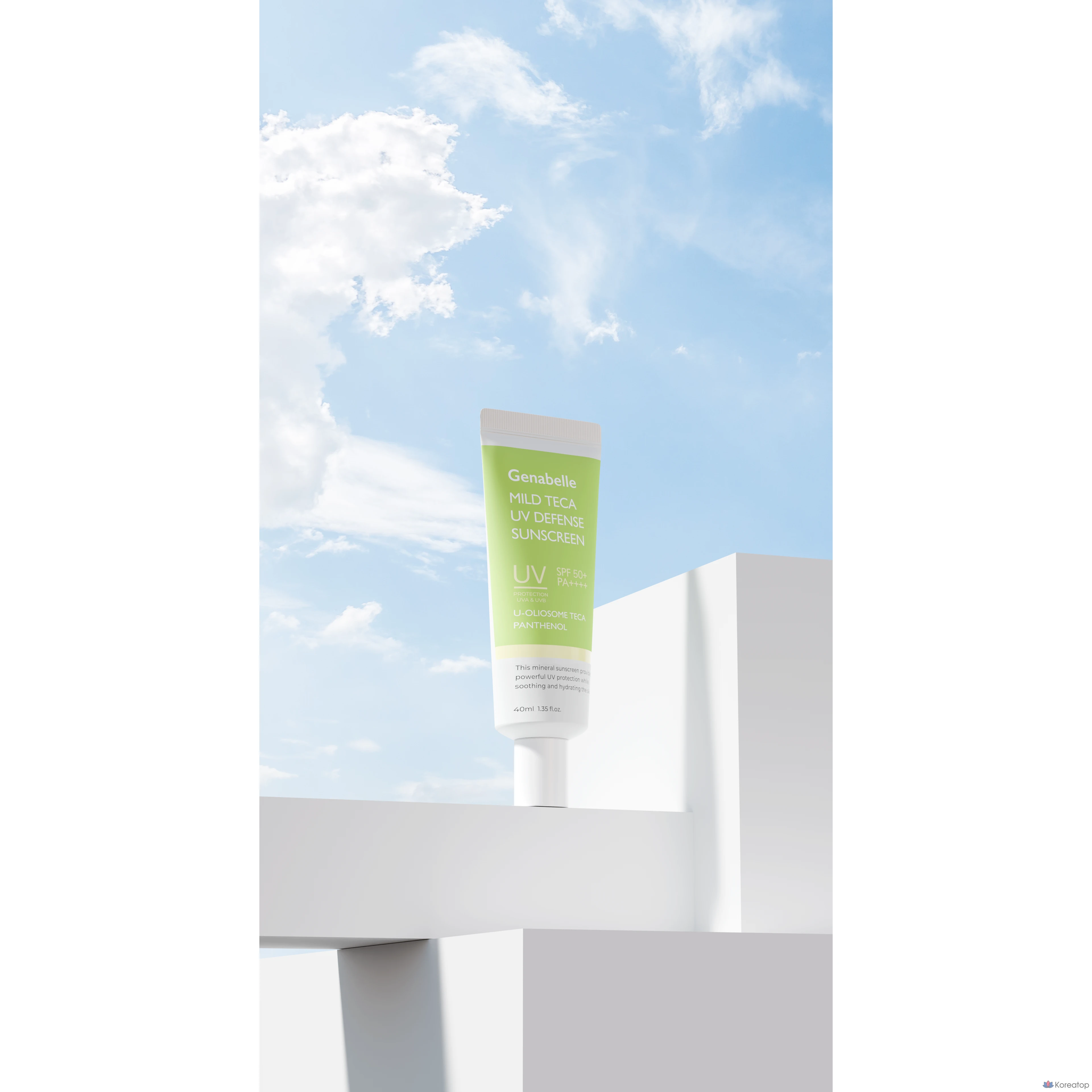 Солнцезащитный крем Genabelle Mild Teca UV Defense Sun Cream SPF50+ PA++++, 40 мл, 1 шт.