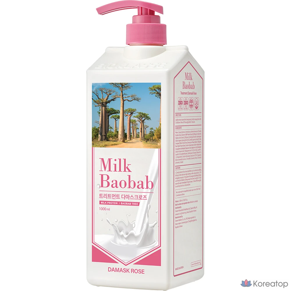 Триатмент для волос Milk Baobab Protein Damage Care Treatment, аромат Damask Rose, 1 л, 1 шт.