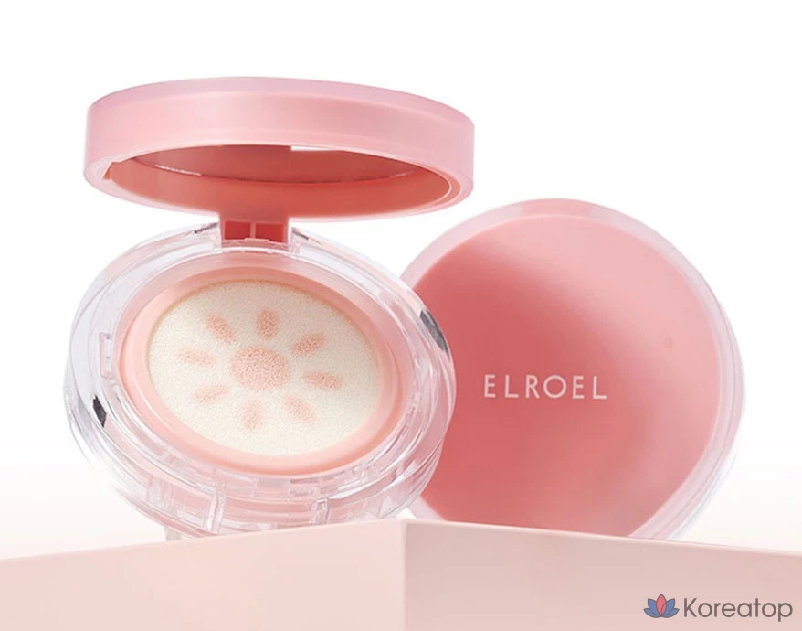 Солнцезащитный кушон ELROEL Strawberry Milk Tone Up Big Sun Cushion SPF50 PA++++, 25 г, 1 шт.