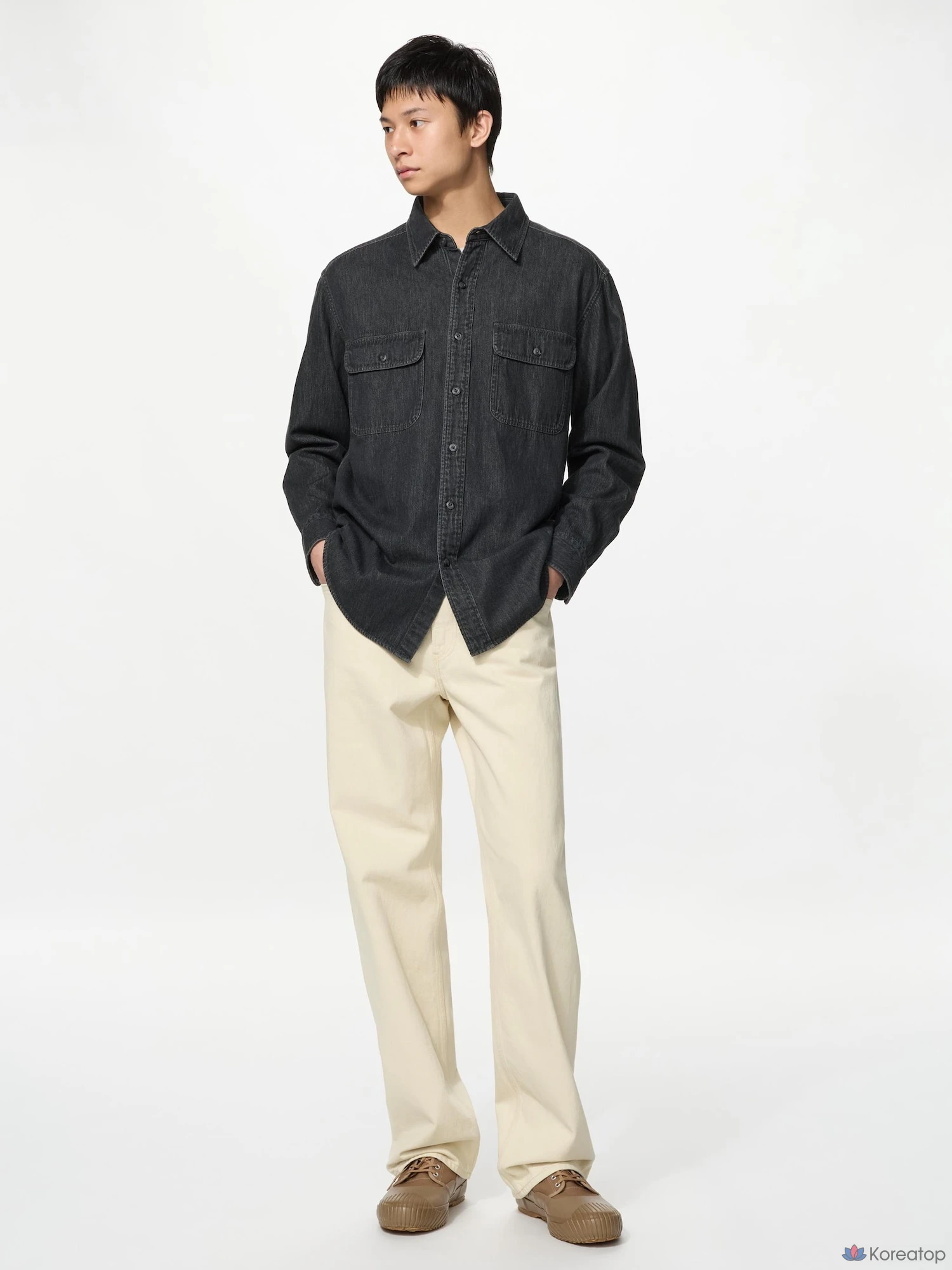 Джинсовая рубашка Uniqlo