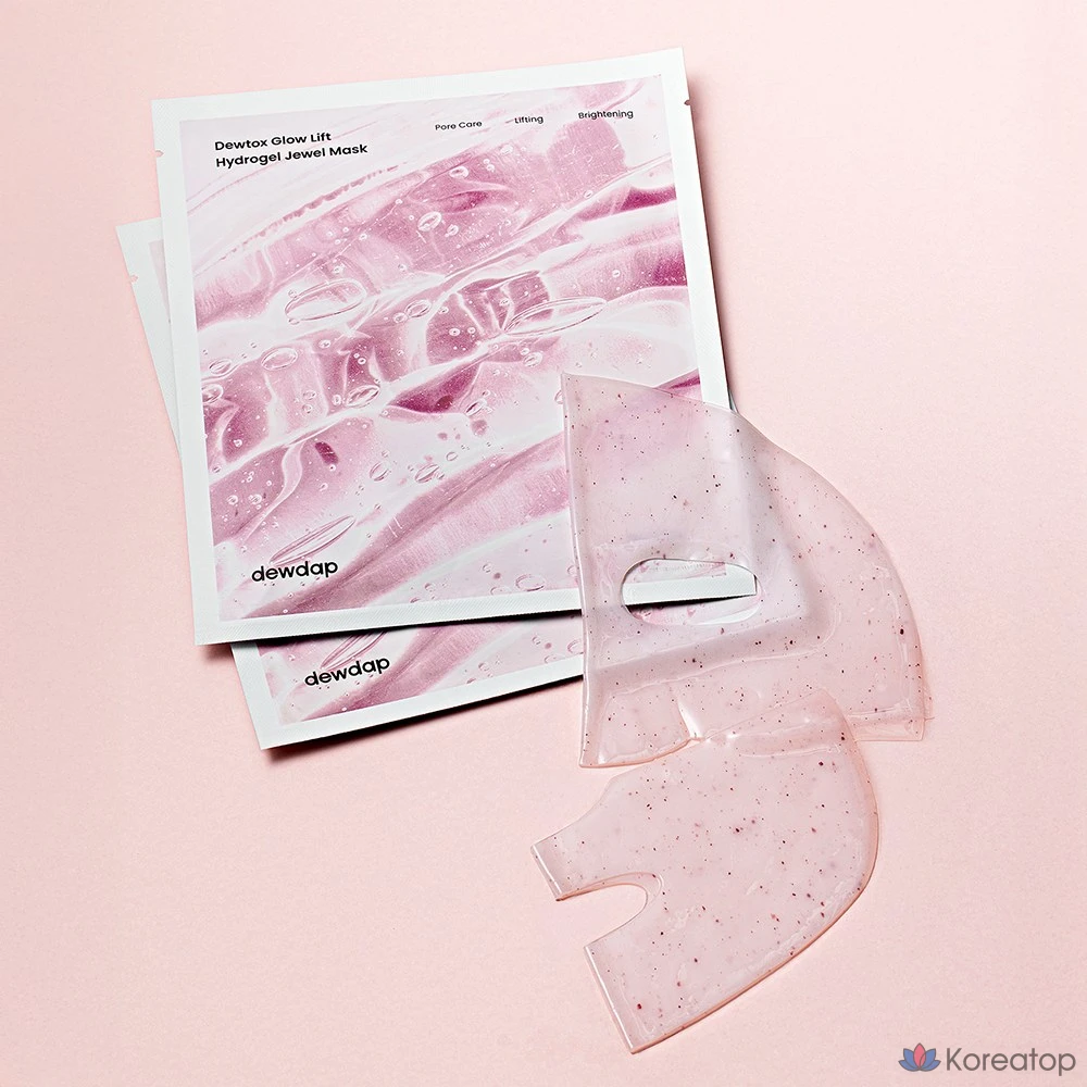 Тканевая маска для лица dewdap Elastic Duotox Glow Lift Hydrogel Jewel Mask, 8 шт.