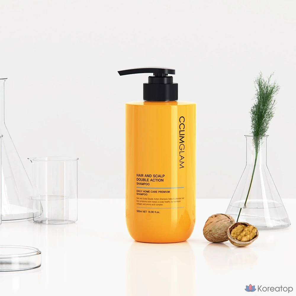 Шампунь CCLIMGLAM Hair & Scalp Double Action Sulfate Free Zinc Pyrithione Protein, 500 мл, 1 шт.
