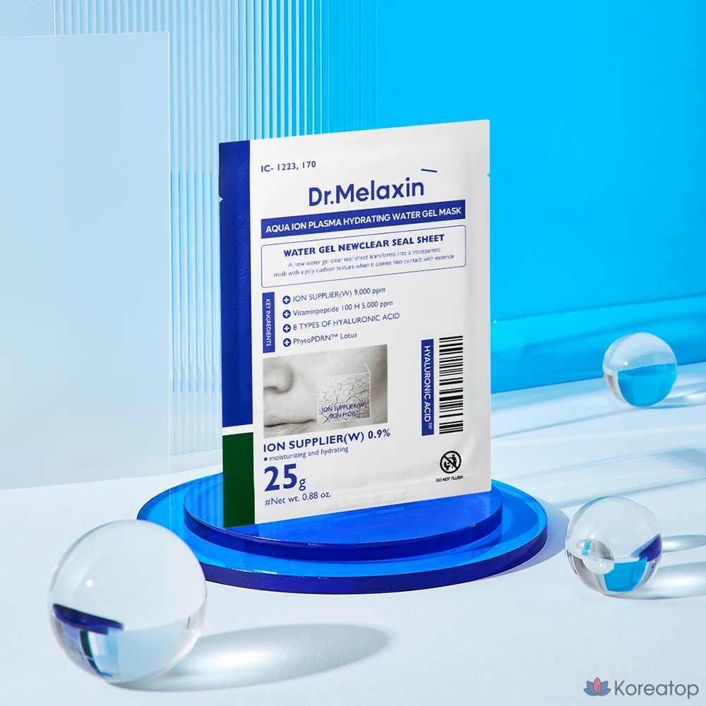 Тканевая маска для лица Dr. Melaxin Aqua Ion Plasma Water Gel Moisture Mask, 1 шт.