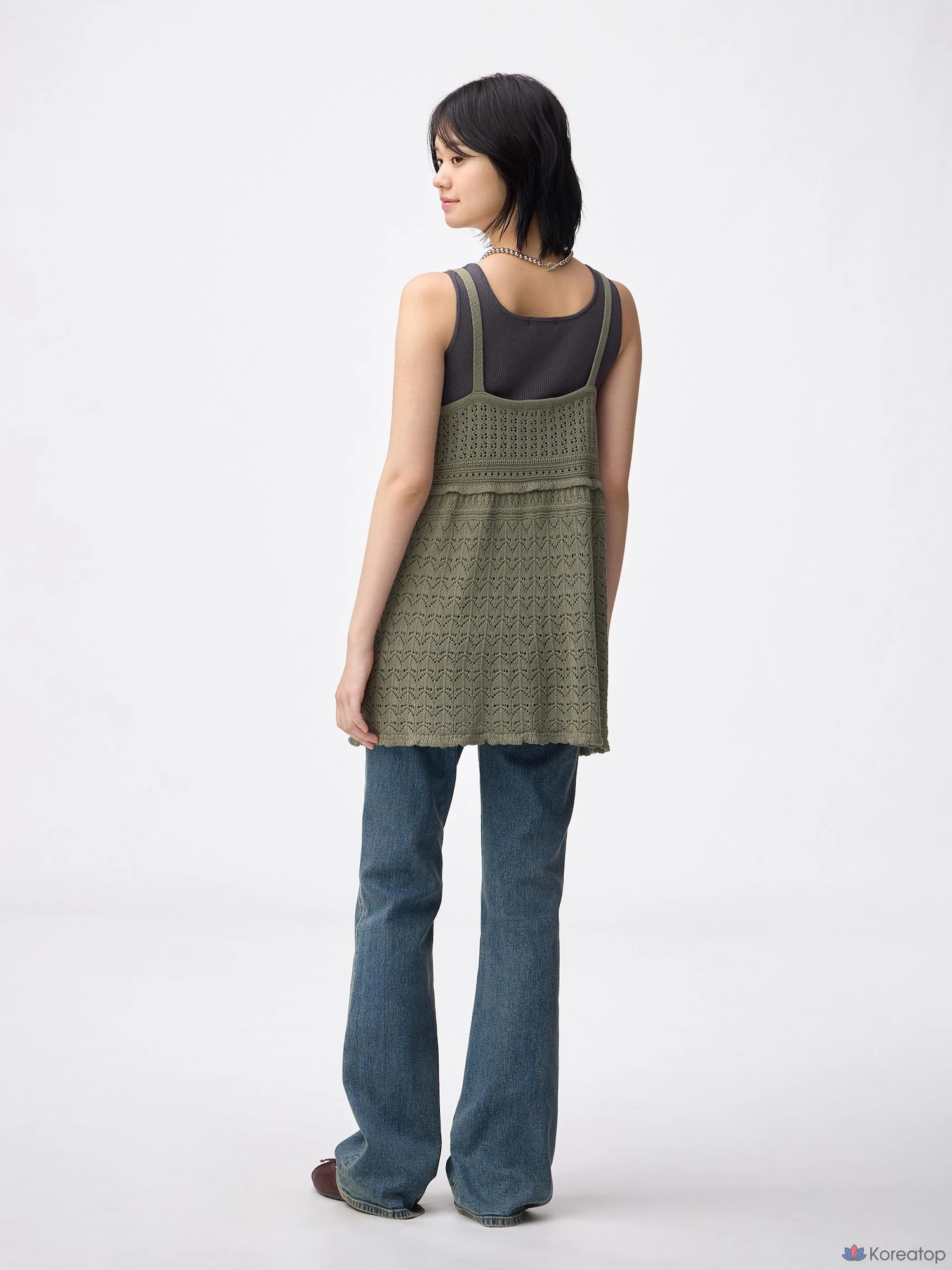 Туника-камисоль Uniqlo Lace Stitch Knit Camisole Tunic