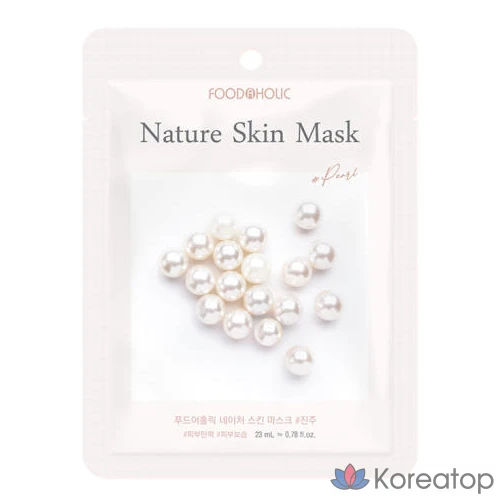 Тканевая маска для лица FoodaHolic Natureskin Pearl Mask, 100 шт.
