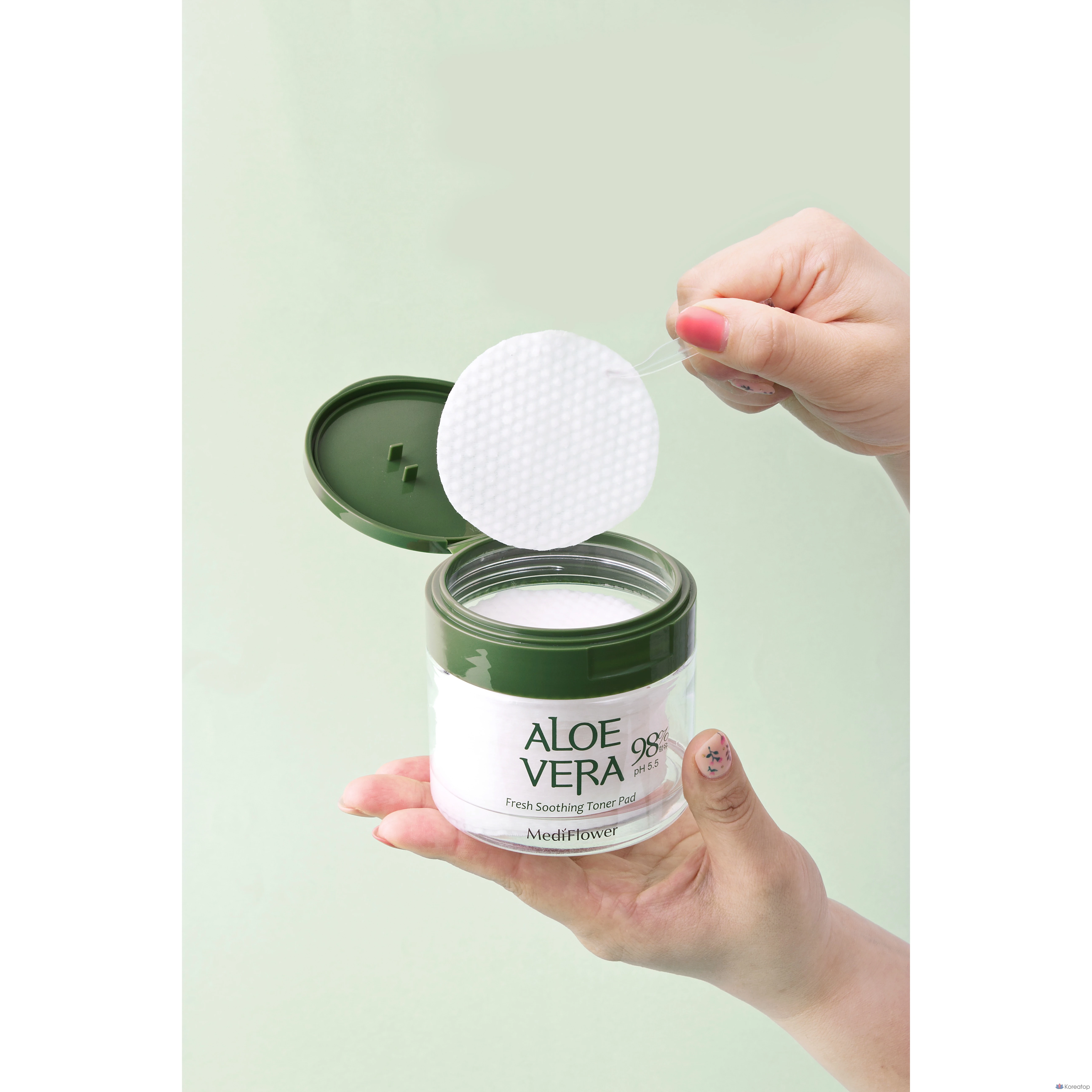 Тонер-пэды MediFlower Aloe Vera Fresh Soothing Toner Pad, 180 мл, 60 шт.