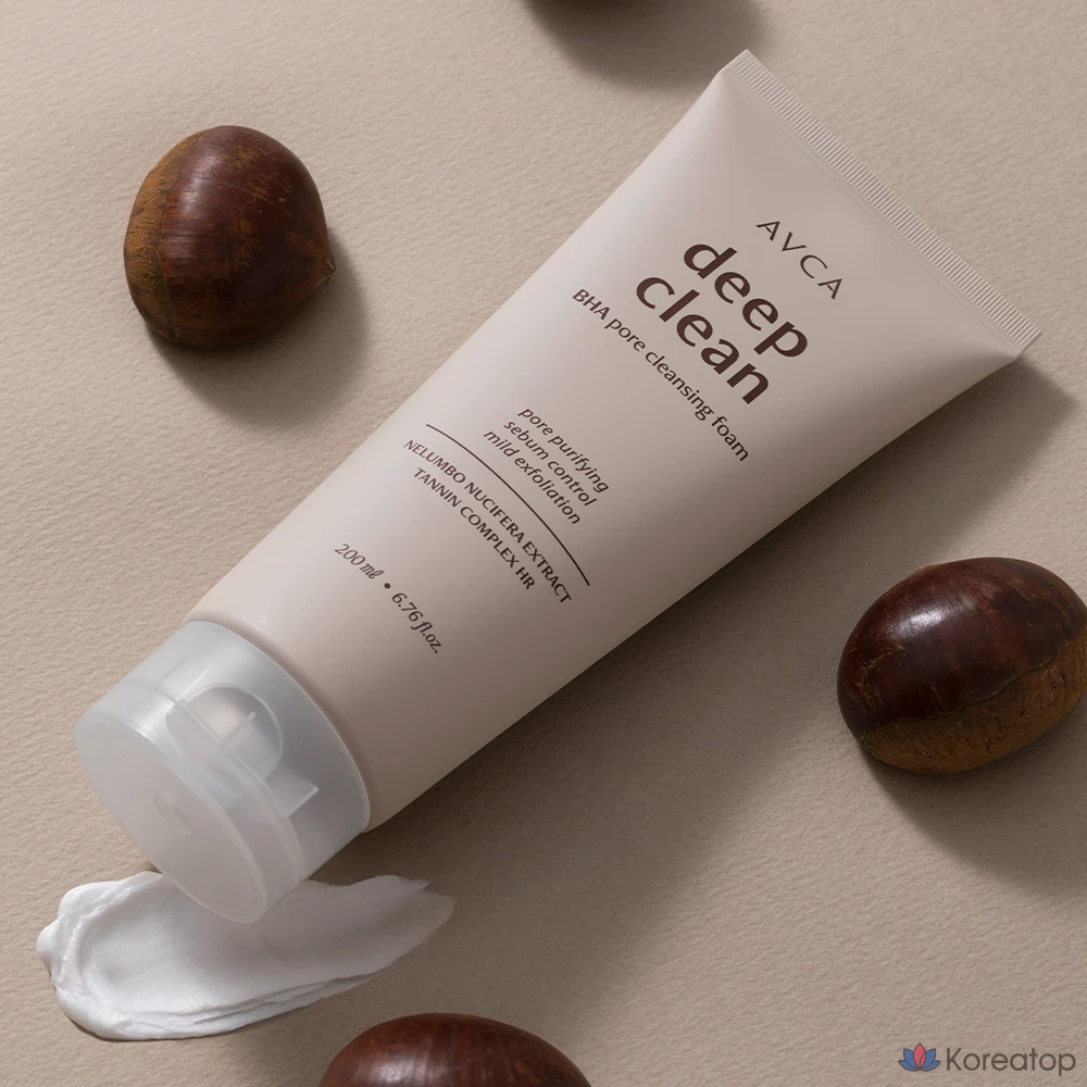 Очищающая пенка AVCA Pore Deep Clean BHA Cleansing Foam, 200 мл, 1 шт.