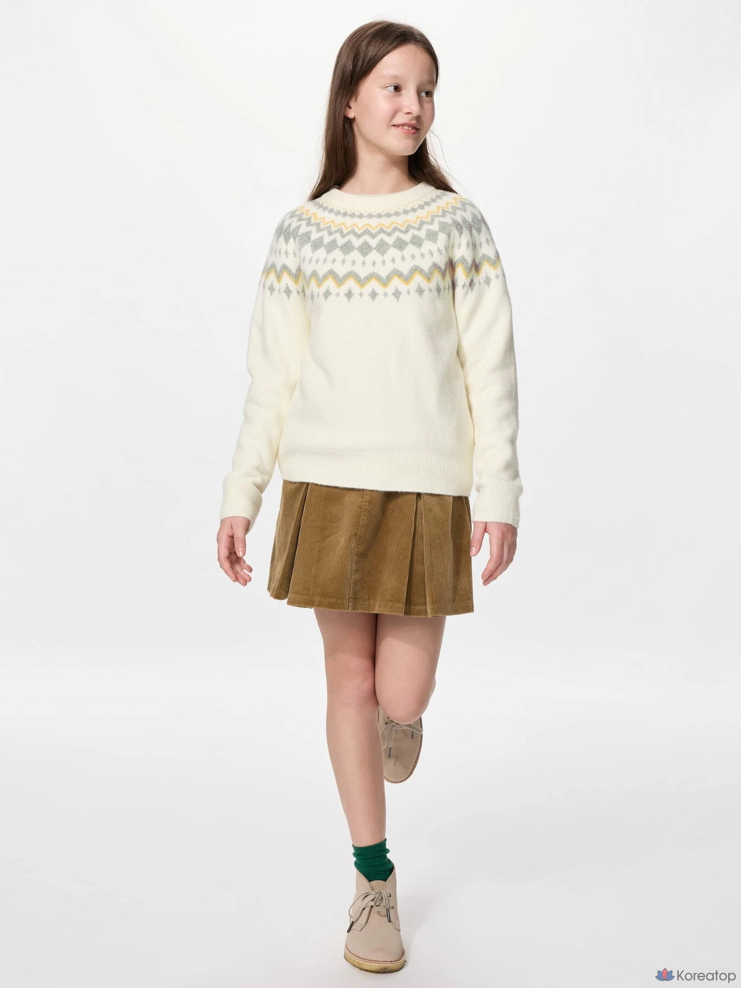 Свитер детский Uniqlo Souffle Yarn Sweater Fair Isle