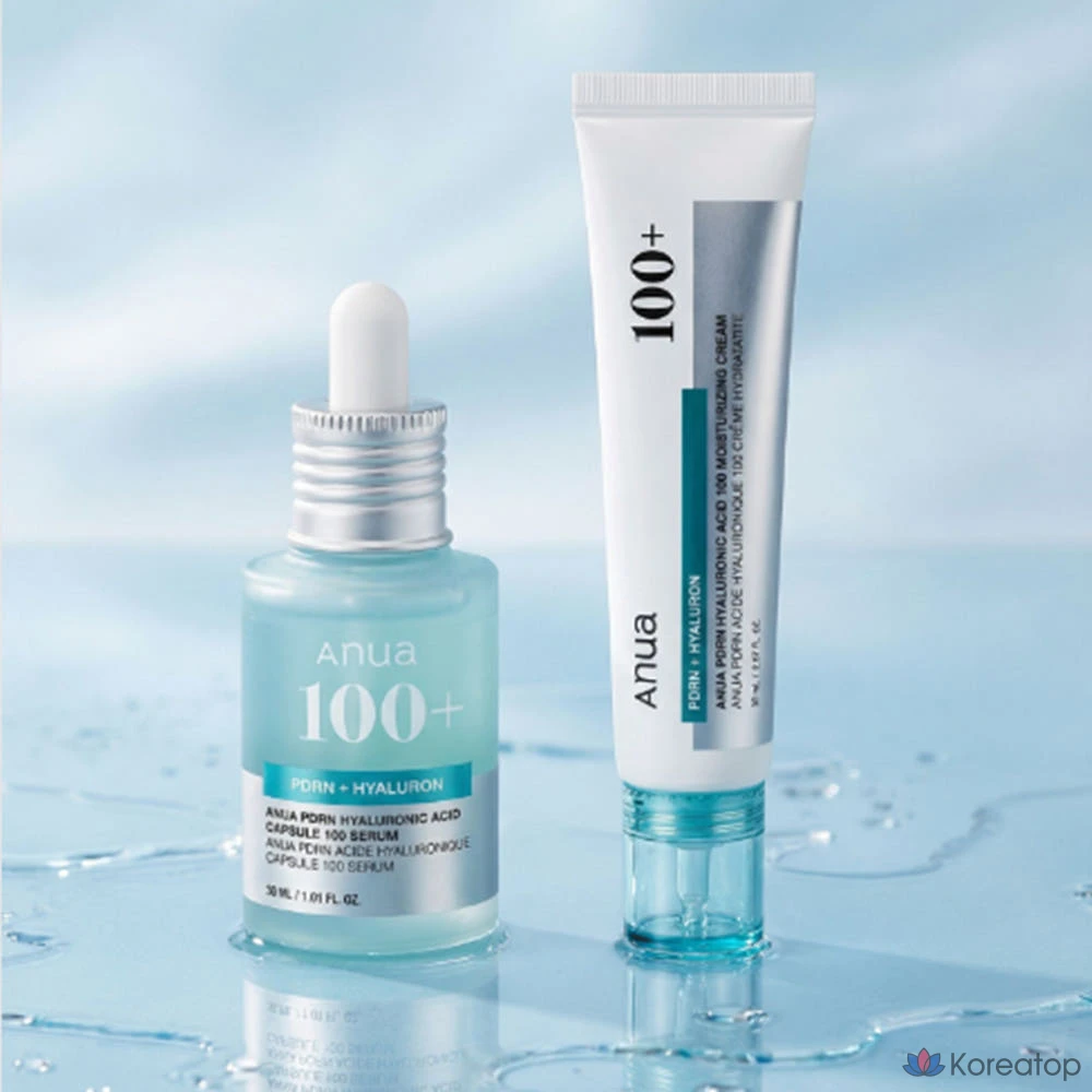 Набор для ухода Anua PDRN Serum Cream Wrinkle Care 2-piece Set (Serum 30 мл + Cream 60 мл), 1 шт.