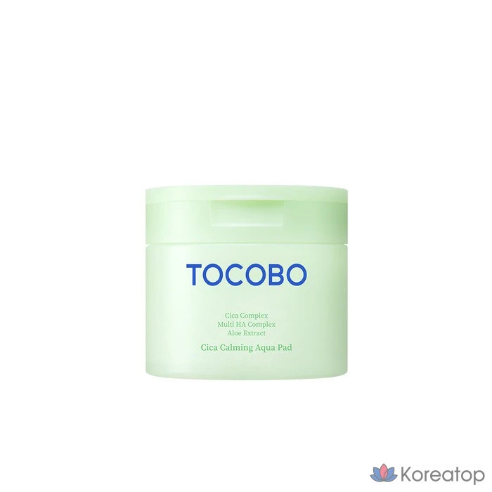 Пэды для лица Tocobo Cica Calming Aqua Pad, 160 мл, 60 шт.