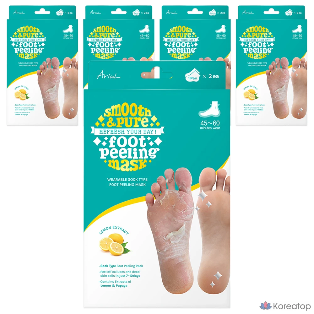 Пилинг-маска для ног Ariul Smooth & Pure Foot Peeling Mask, 68 г, 10 шт.