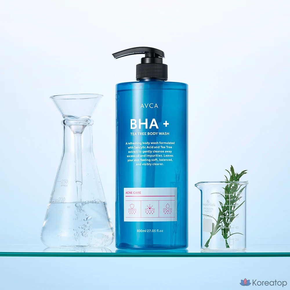 Гель для душа AVCA BHA Plus Tea Tree Acne Care, 800 мл, 1 шт.