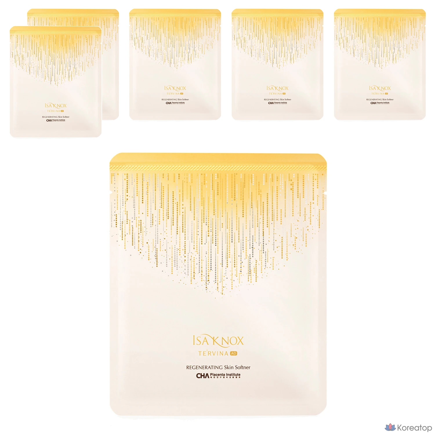 Тканевая маска для лица Isa Knox Terbina AD Regenerating Gold Ampoule Mask, 6 шт.