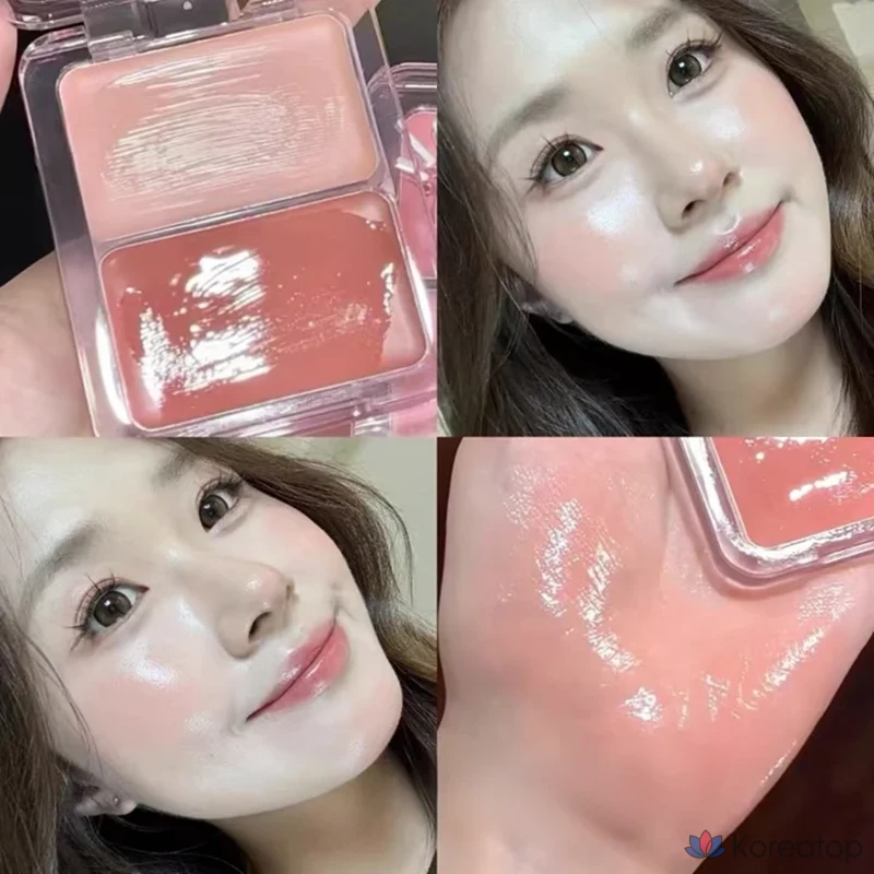 Румяна NAMING Glass Skin Two Tone Blush, оттенок Caramel, 1 шт., фото 4