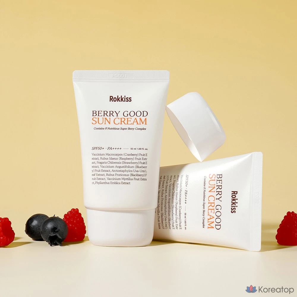 Солнцезащитный крем Rokkiss Berry Good Yumugiacha Sun Cream SPF50+ PA++++, 50 мл, 1 шт.