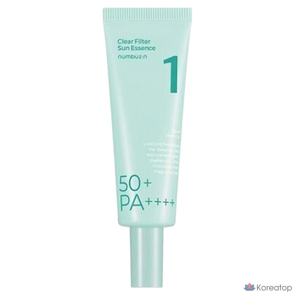 Солнцезащитный крем Numbuzin No.1 Clear Filter Sun Essence SPF50+ PA++++, 50 мл, 1 шт.