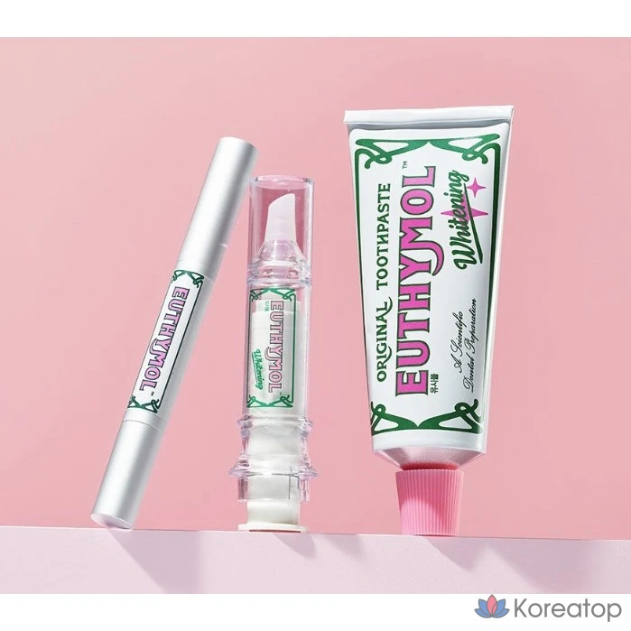 Зубная паста Euthymol Whitening Travel Set (паста 40 г + щетка + чехол), 1 шт.