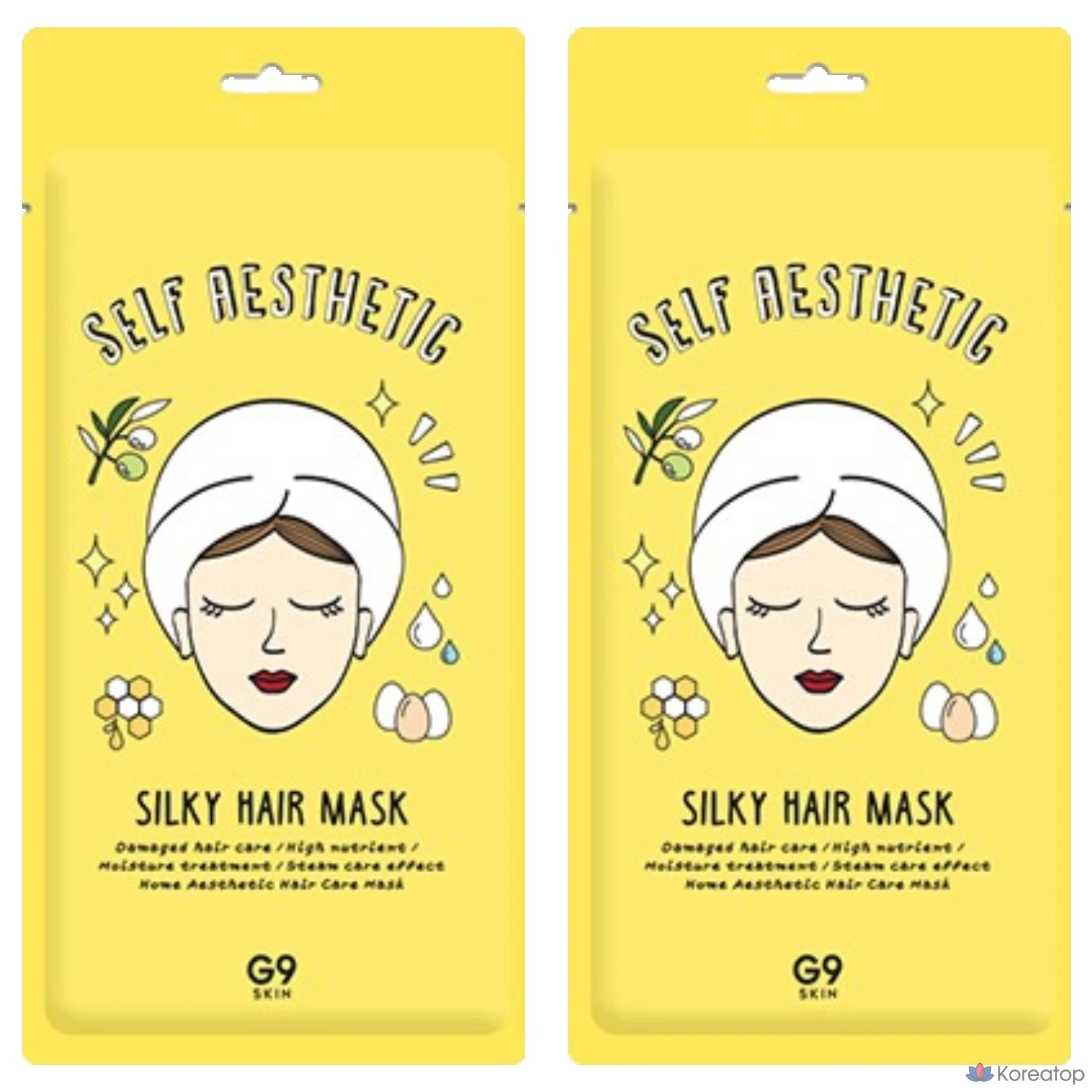 Маска для волос G9SKIN Self Aesthetic Silky Hair Mask, 30 г, 2 шт.