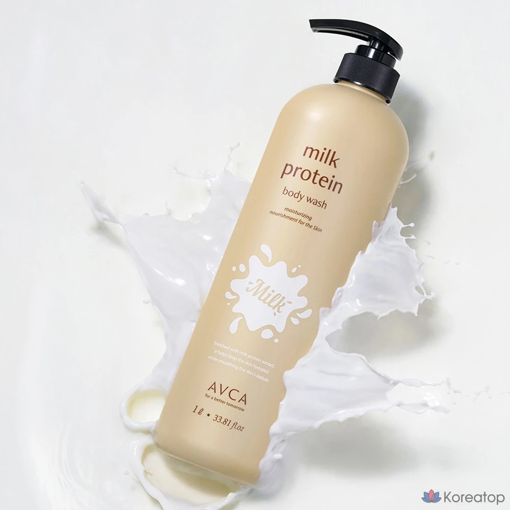 Гель для душа AVCA Milk Protein Goat Milk Body Wash, аромат Baby Powder, 1 л, 1 шт.