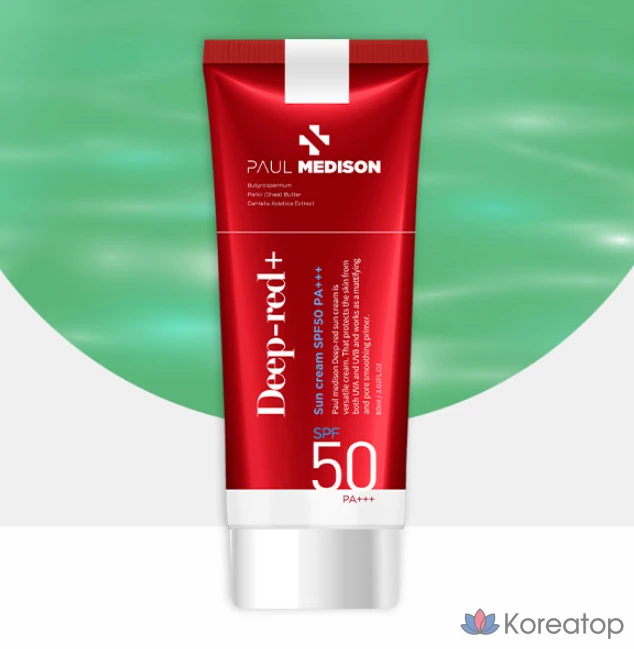 Солнцезащитный крем PAUL MEDISON Deep Red Sun Cream SPF50 PA+++, 60 мл, 1 шт.