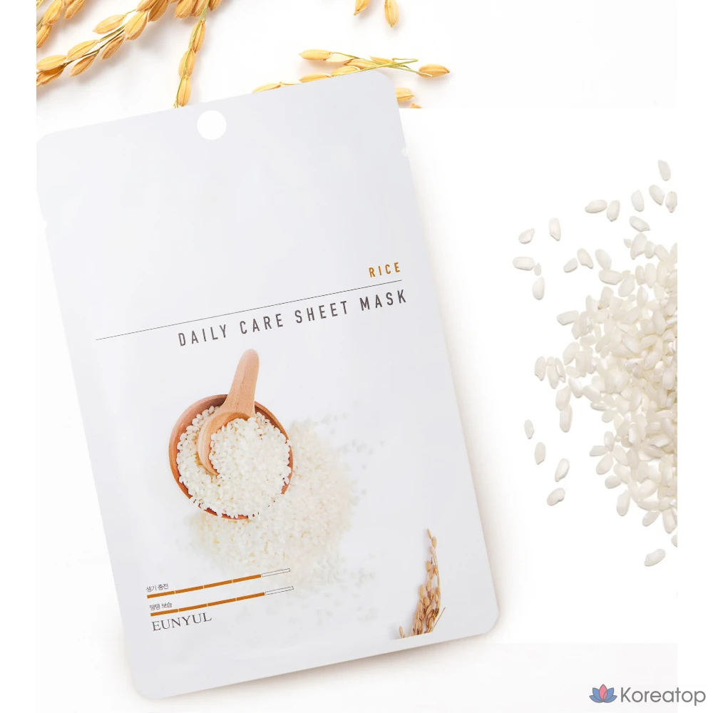 Тканевая маска для лица Eunyul Rice Daily Care Sheet Mask, 120 шт., фото 3
