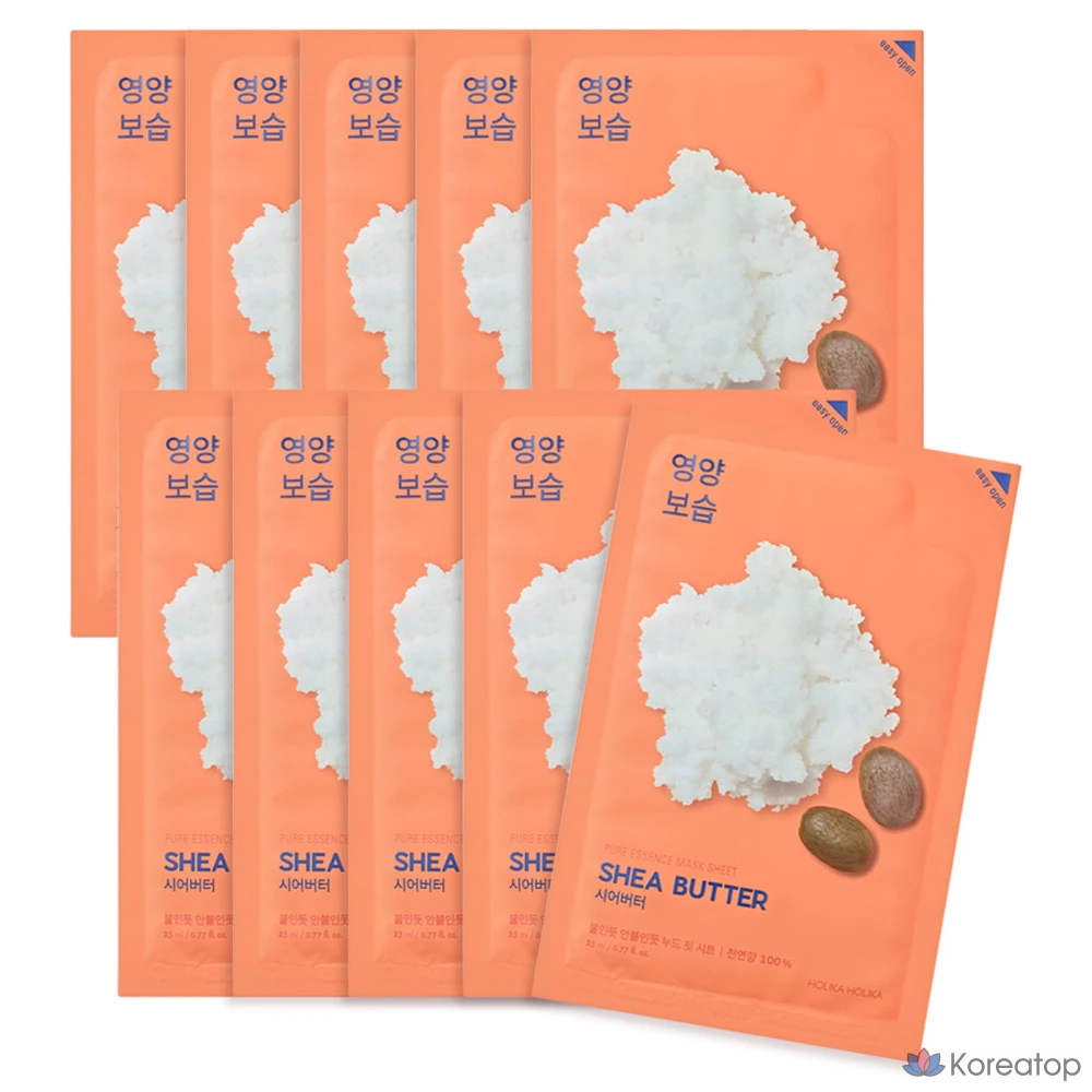 Тканевая маска для лица Holika Holika Pure Essence Mask Sheet Shea Butter, 10 шт.