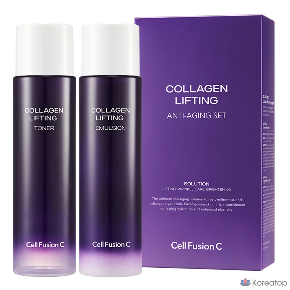 Набор для ухода CELL FUSION C Collagen Elasticity Anti-Aging 2-piece Set, 1 шт.