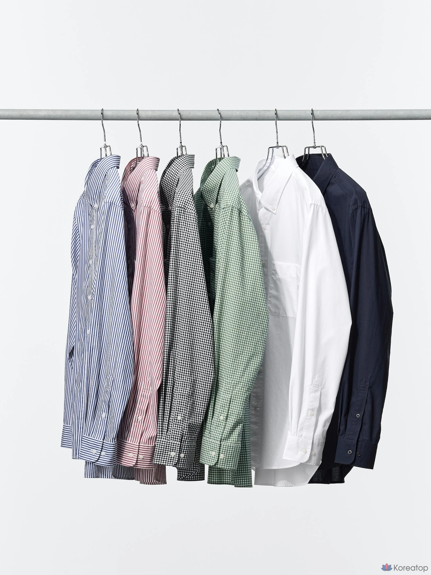 Рубашка Uniqlo Broadcloth Shirt Button-Down Collar Check A, фото 5